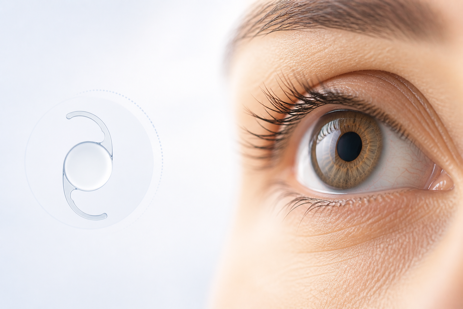 Macro view of intraocular lens